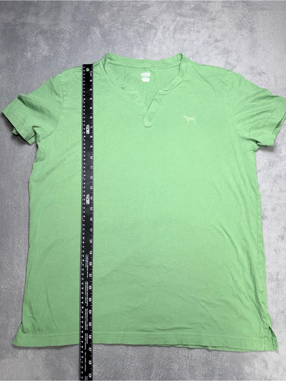 PINK Victoria's Secret Light Green Henley Tee